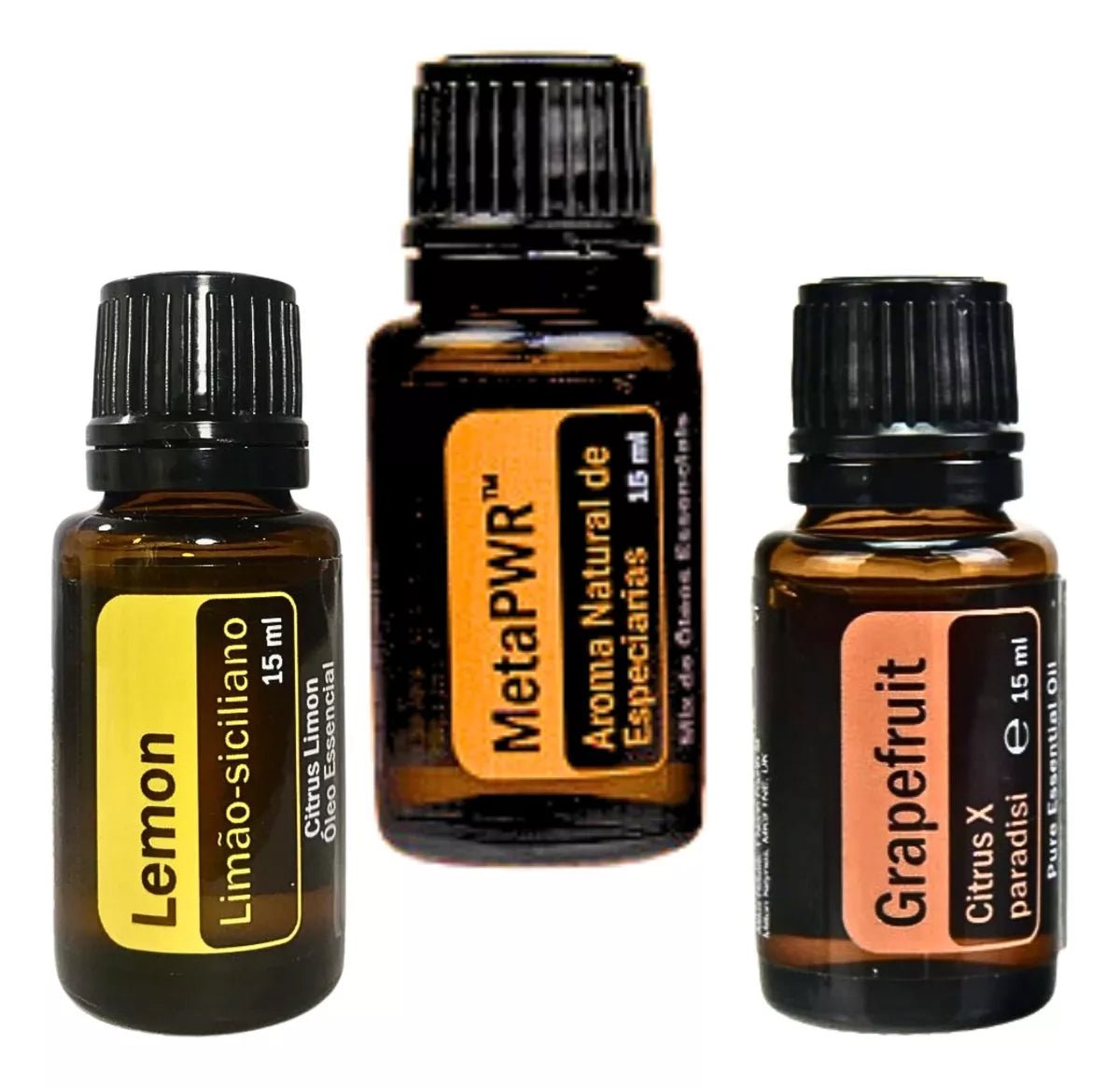 Kit Emagrecimento Óleos Essenciais MetaPWR, Lemon e Grapefruit (15ml)